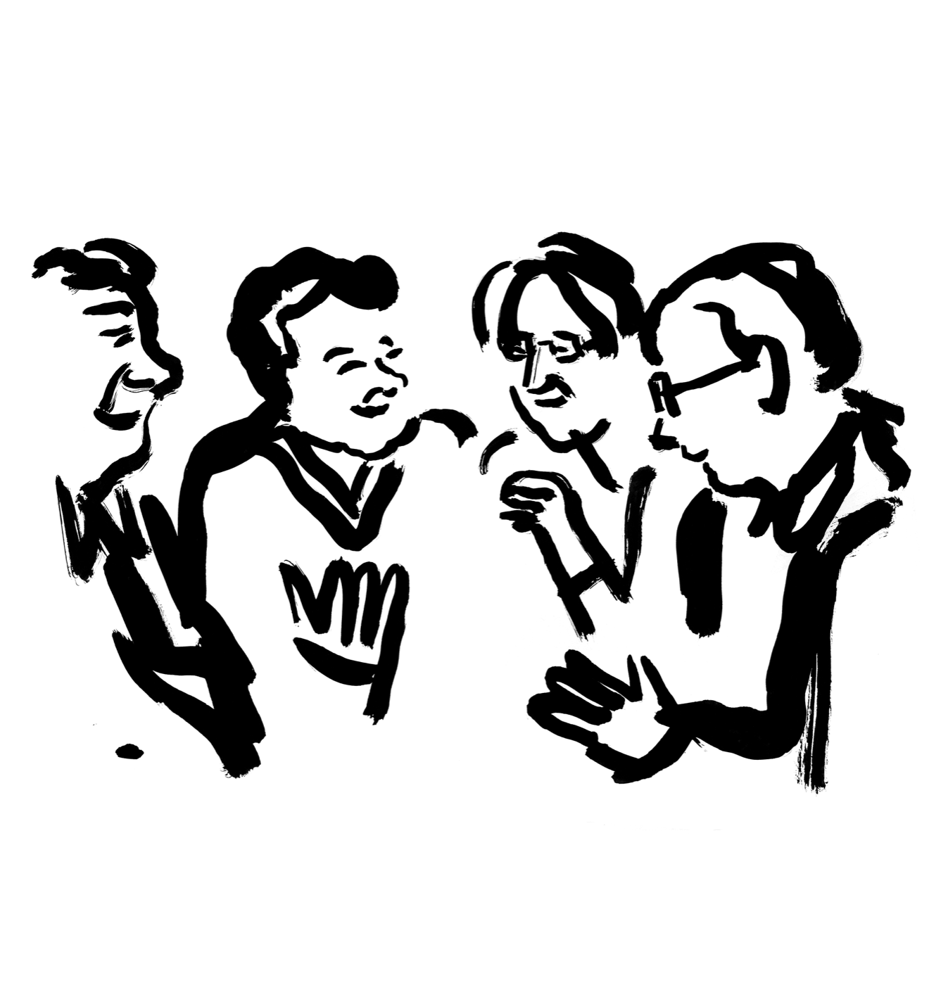 Il·lustració d'un grup de persones gaudint de la cultura