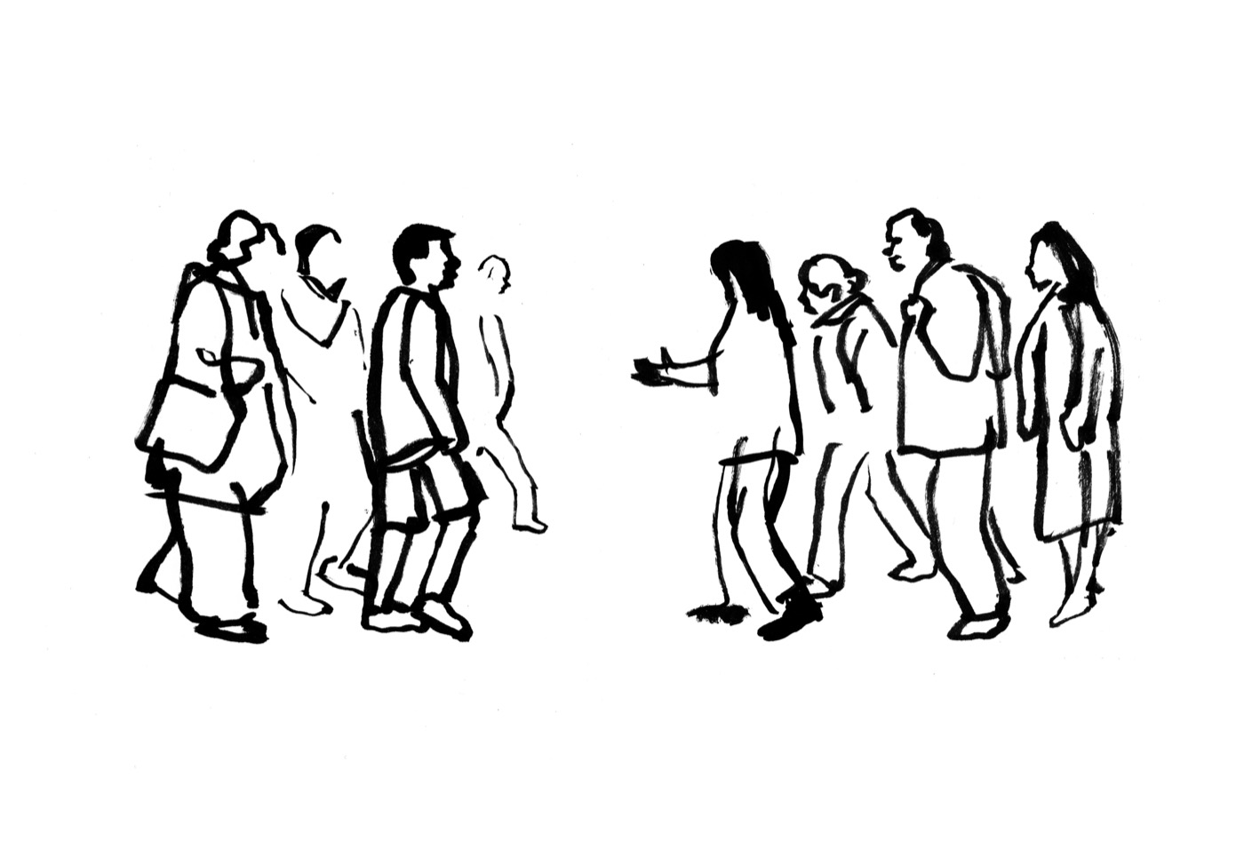 Il·lustració d'un grup de persones gaudint de la cultura